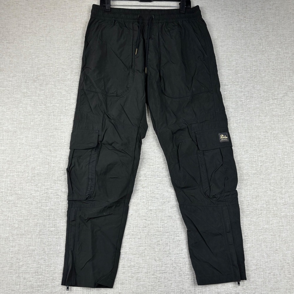 Aime Leon Dore Mens Black Tactical Cargo Pants Zipper Cuffs Size Medium
